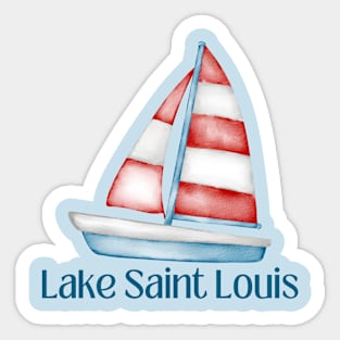 Lake Saint Louis Sailboat Sticker